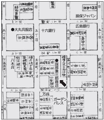服部兼三郎商店地図